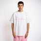 Handwritten logo tee pink