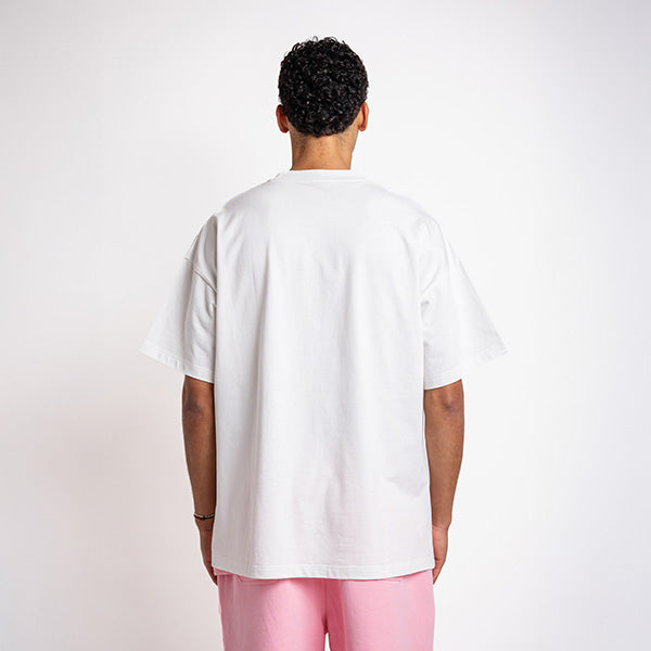 Handwritten logo tee pink