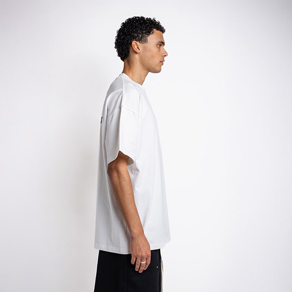 Handwritten Small Logo Tee White