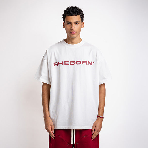 Square logo tee burgundy