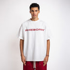 Square logo tee burgundy