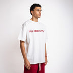 Square logo tee burgundy