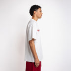Square logo tee burgundy
