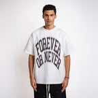 Blurry Forever Or Never Tee White - Black