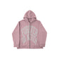 BLURRY FOREVER OR NEVER ZIP-UP HOODIE PINK (PRE ORDER)