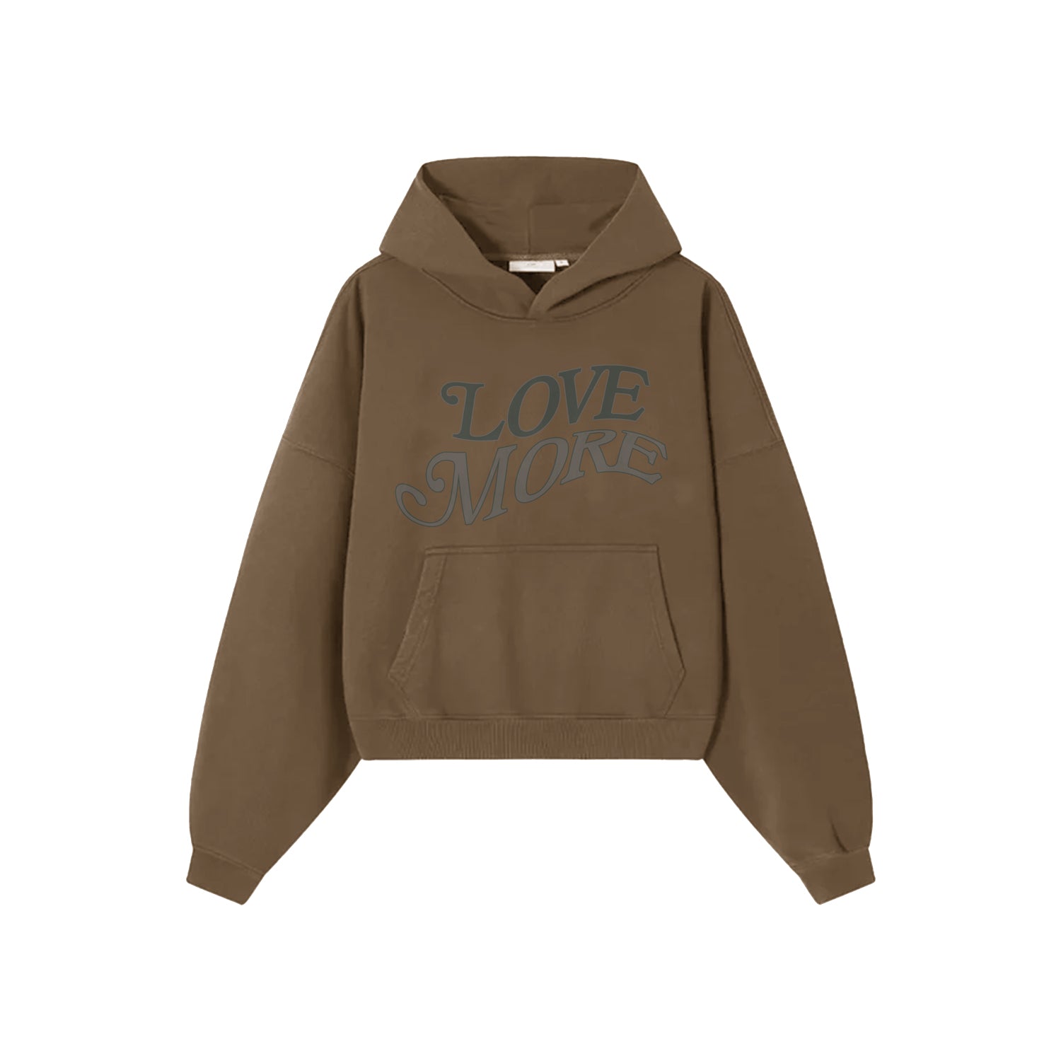 Love More Hoodie Dark Brown