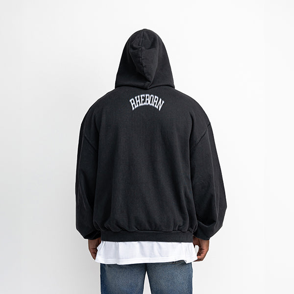Blurry Forever or Never zip-up hoodie vintage black