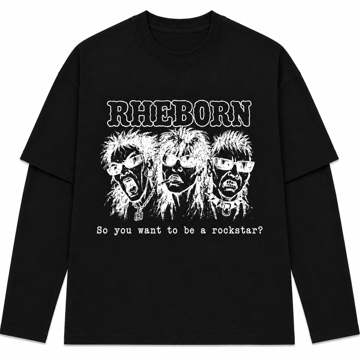 Rockstar Double Layer Longsleeve Black (PRE ORDER)