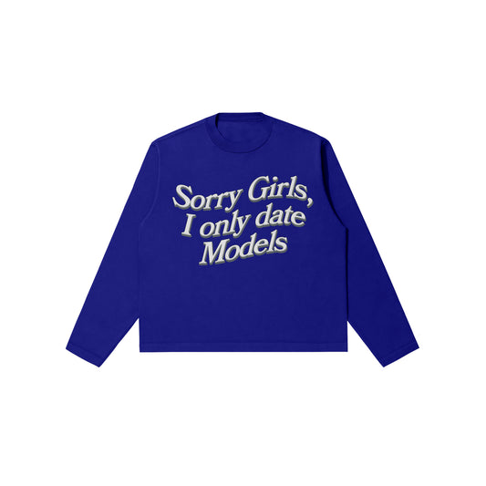 I only date models longsleeve navy (PRE ORDER)