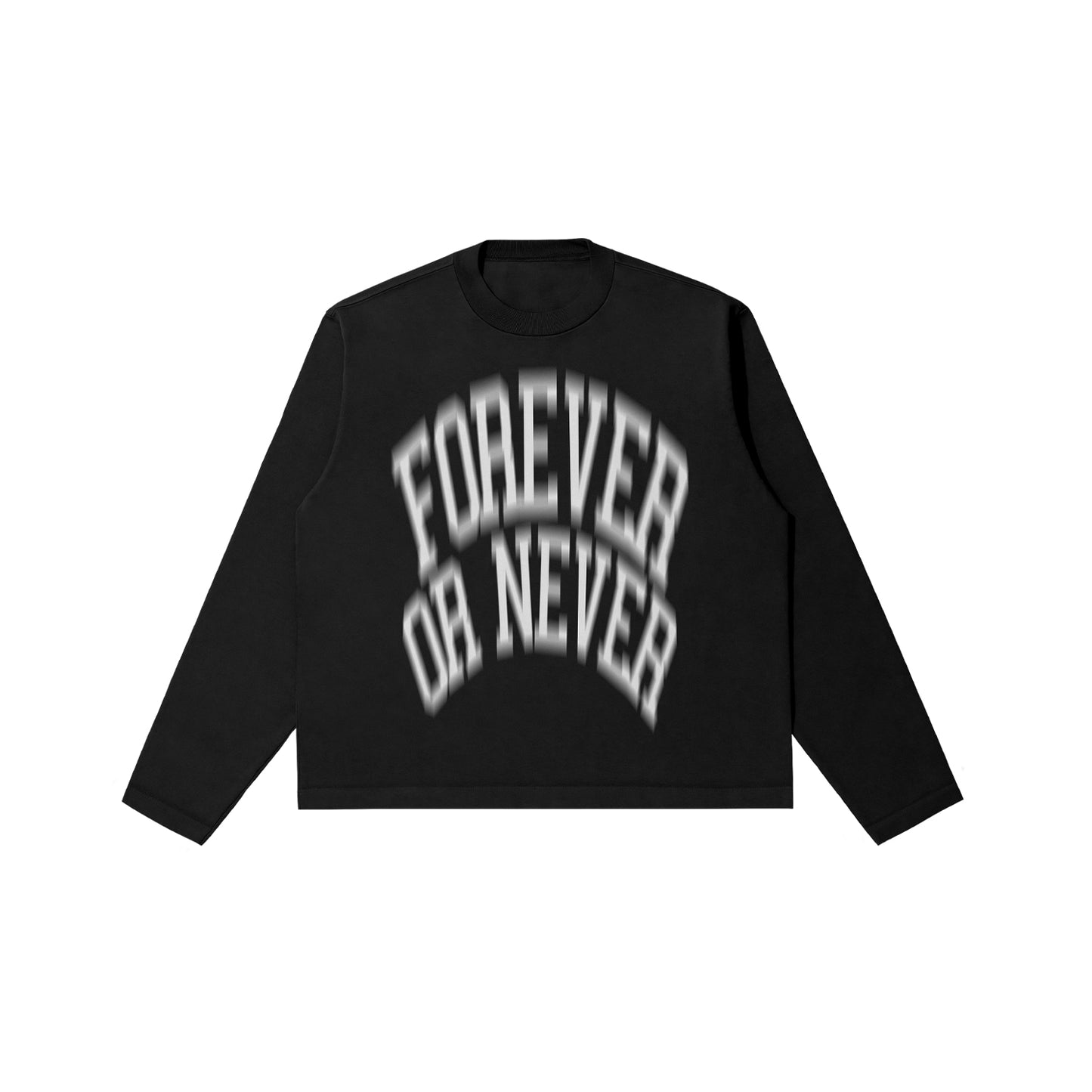 Forever or Never Longsleeve Black-White