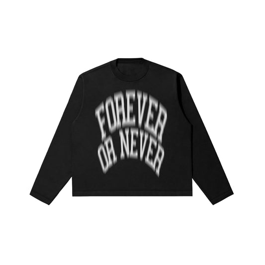 Forever or Never Longsleeve Black-White