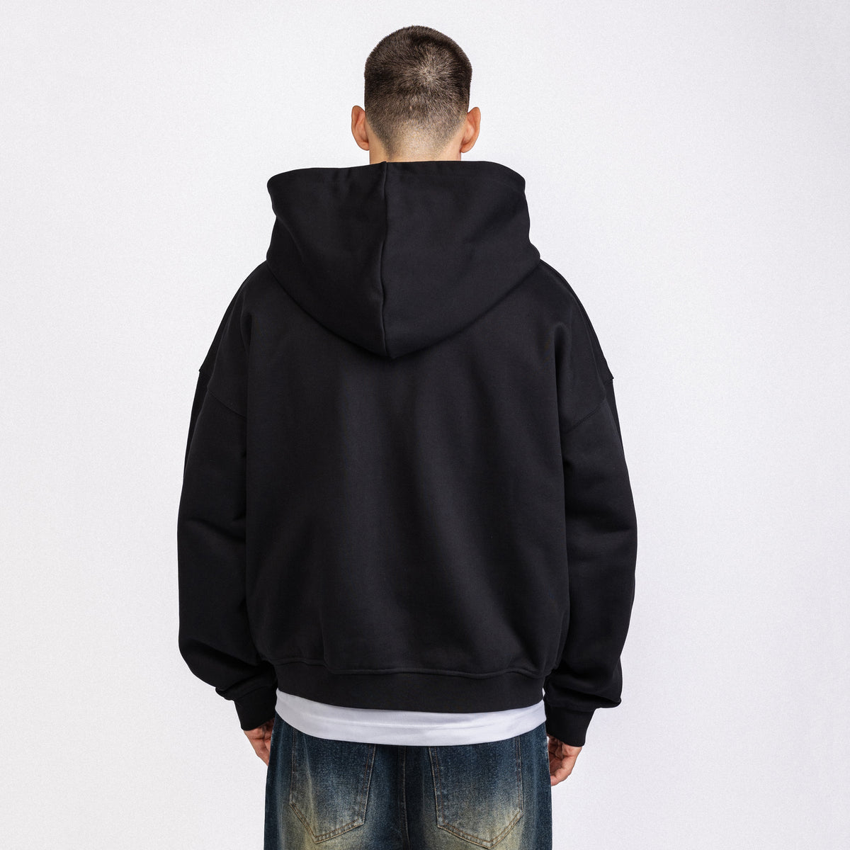 Hollywood Zip-Up Hoodie Black