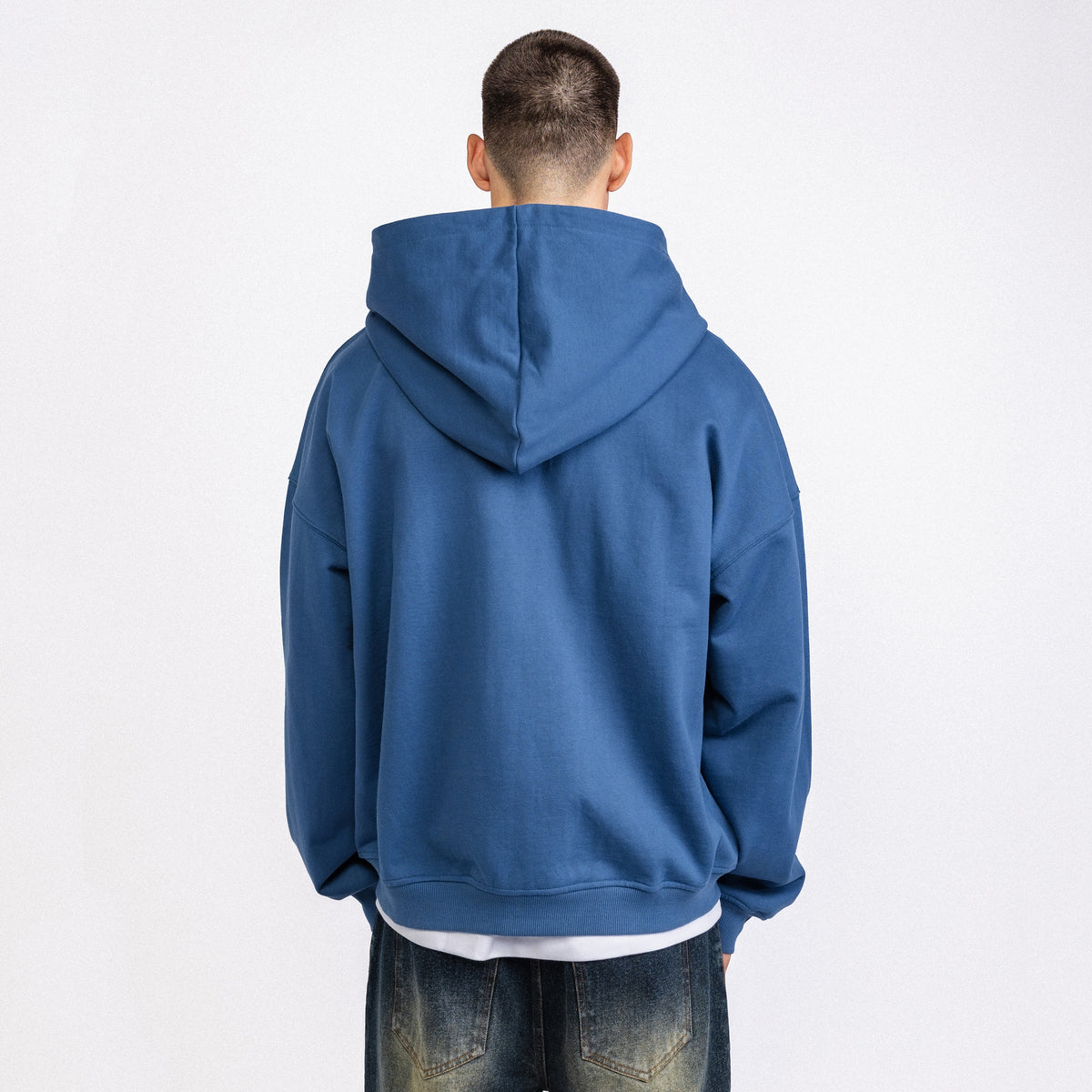 Signal Lost Zip-up Hoodie Blue