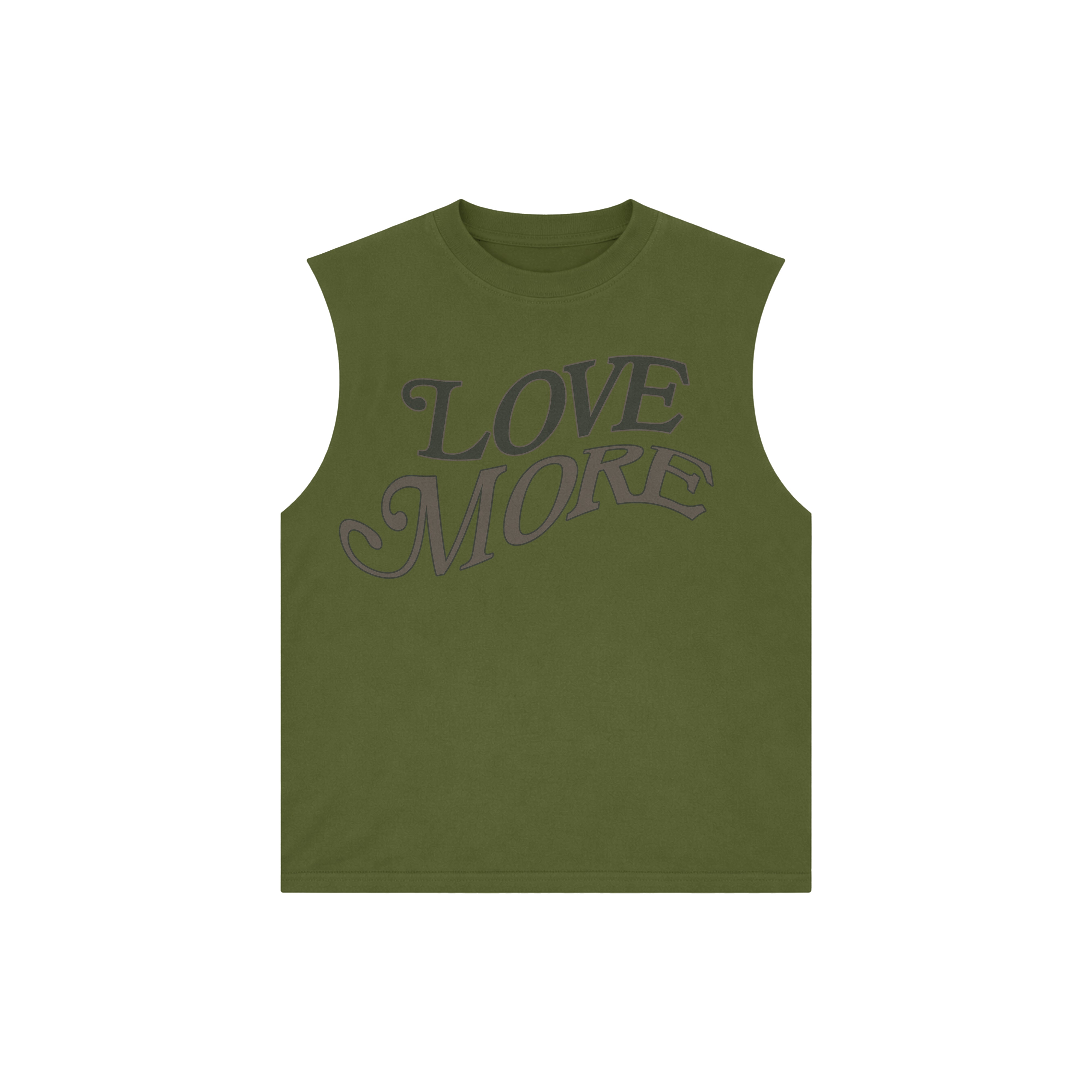 Love More Sleeveless Tee Army Green (PRE ORDER)