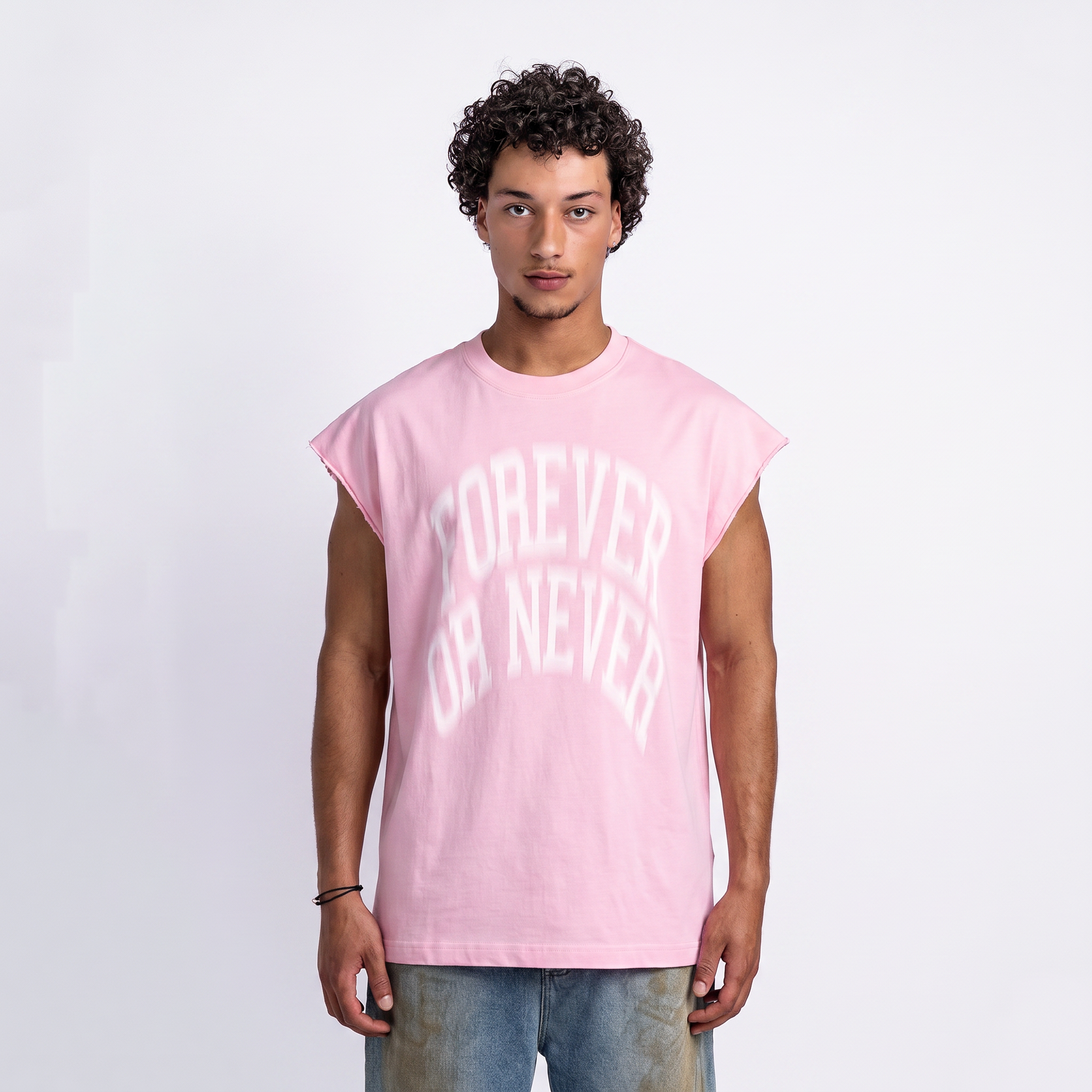 Blurry Forever Or Never Sleeveless Tee Pink (PRE ORDER)