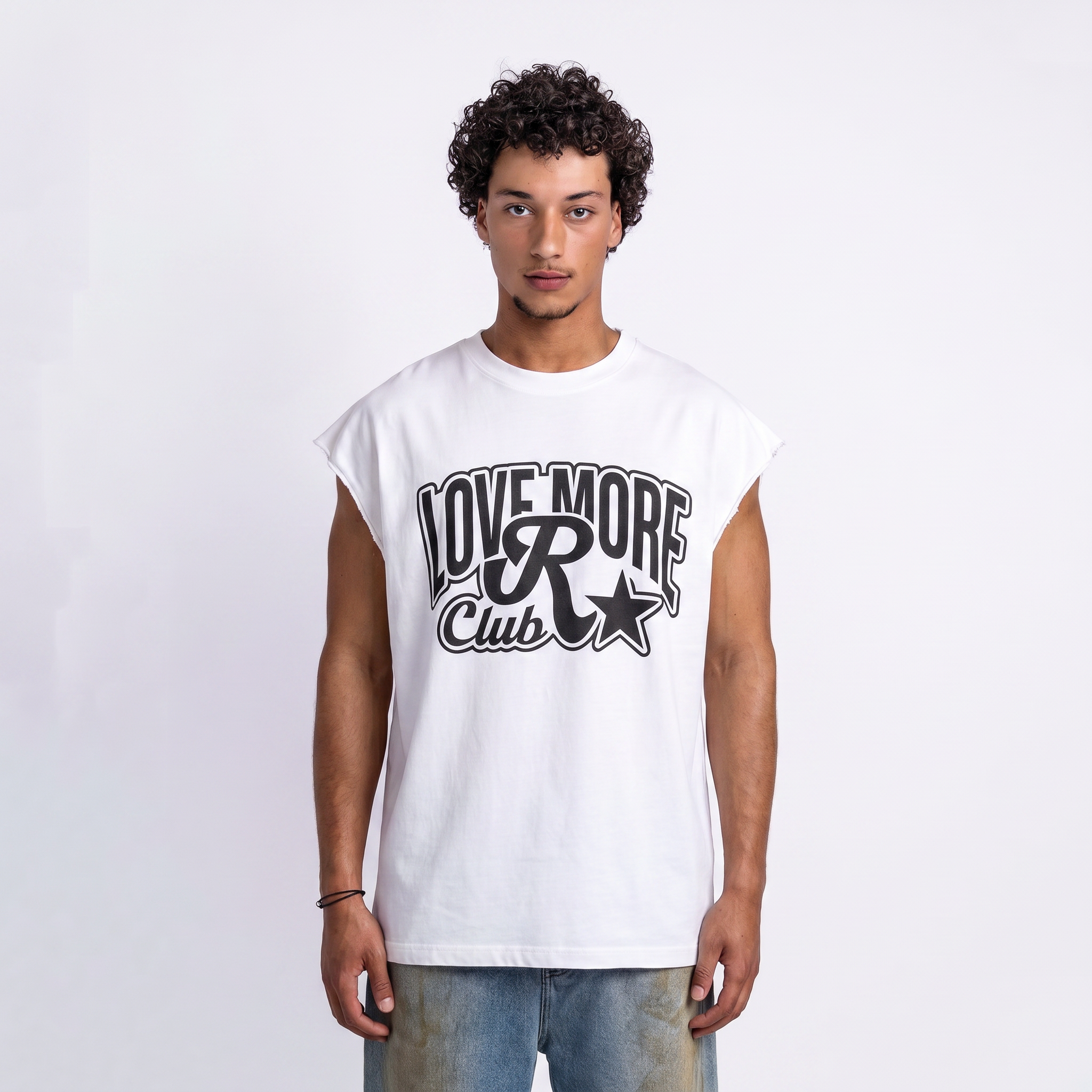 Love More Club Sleeveless Tee White (PRE ORDER)