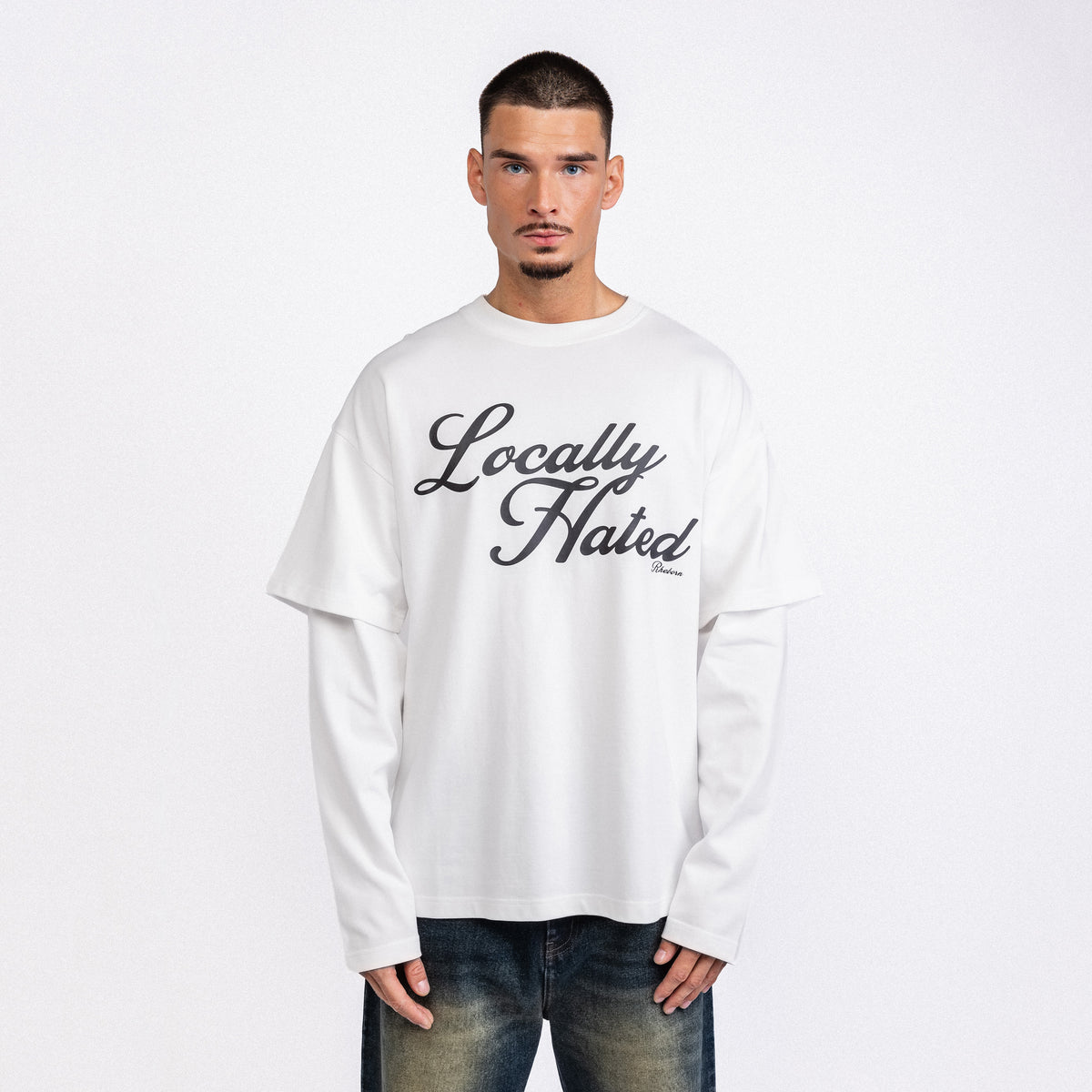 Locally Hated Double Layer Longsleeve White (PRE ORDER)