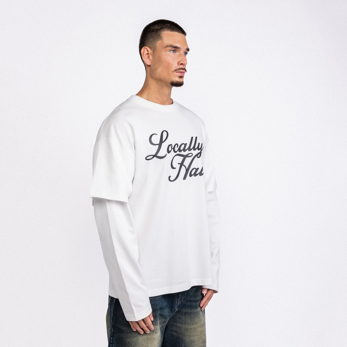 Locally Hated Double Layer Longsleeve White (PRE ORDER)
