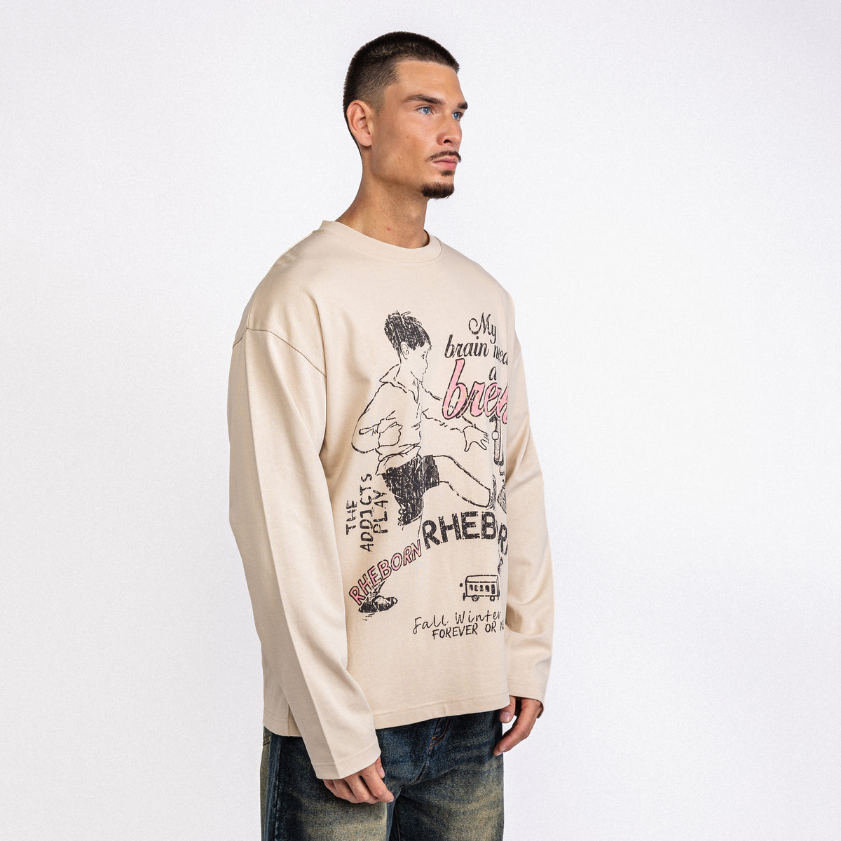 Brain Break Longsleeve Sand (PRE ORDER)