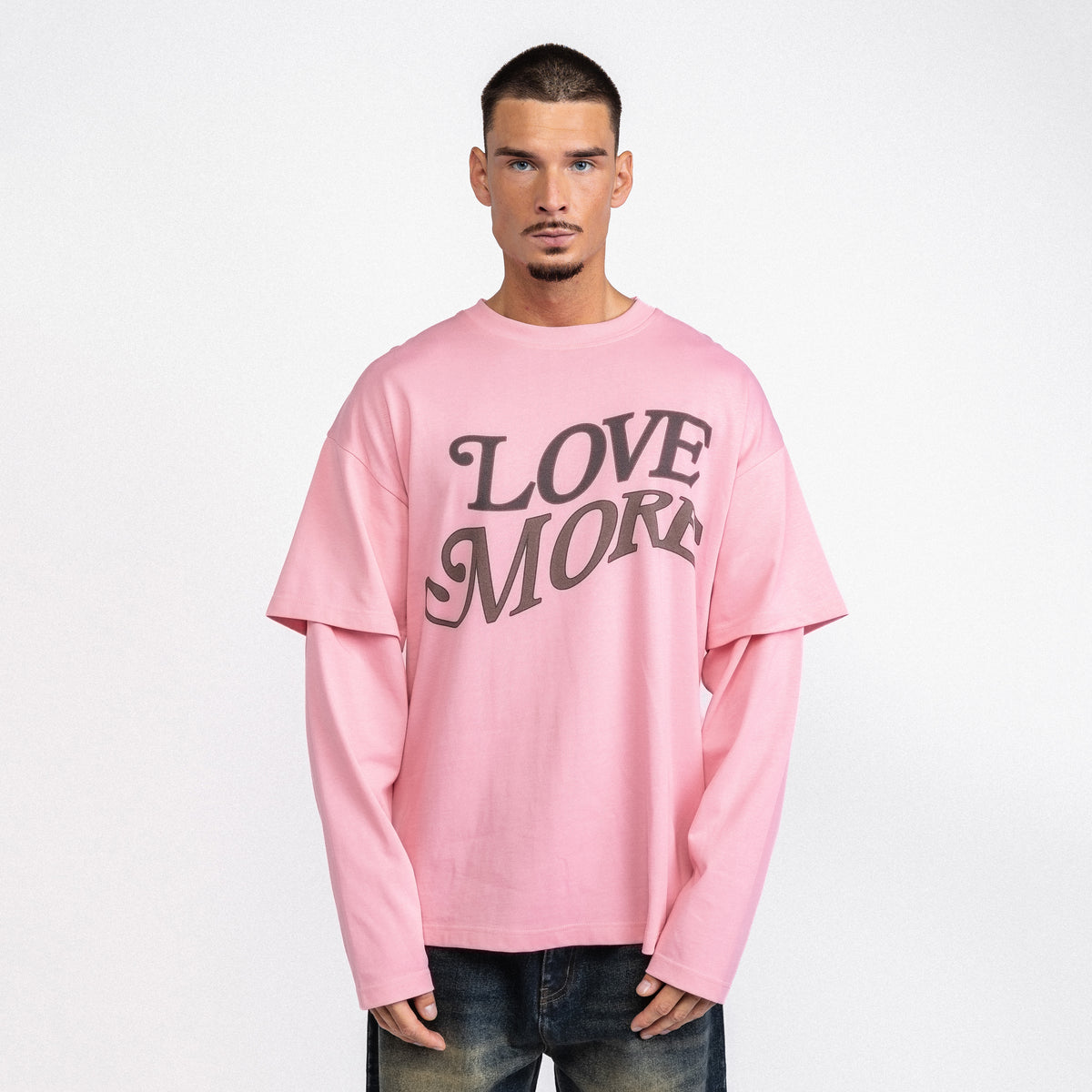 Love More Double Layer Longsleeve Pink