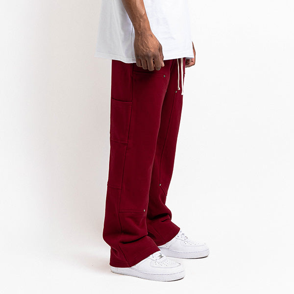 CARPENTER FLAIR JOGGER BURGUNDY