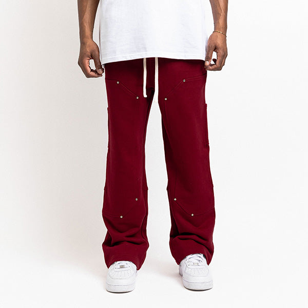 CARPENTER FLAIR JOGGER BURGUNDY