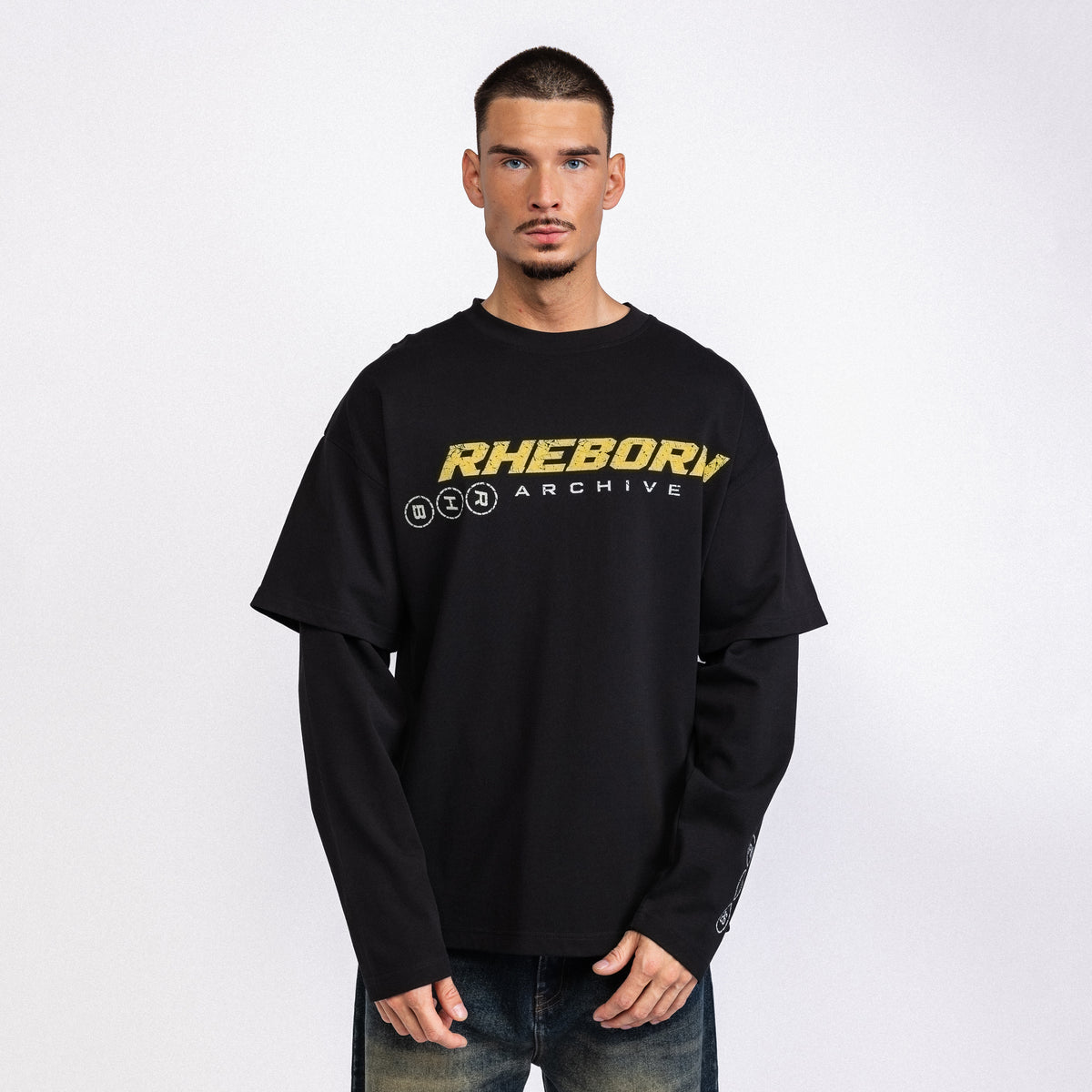 Archive Logo Double Layer Longsleeve Black