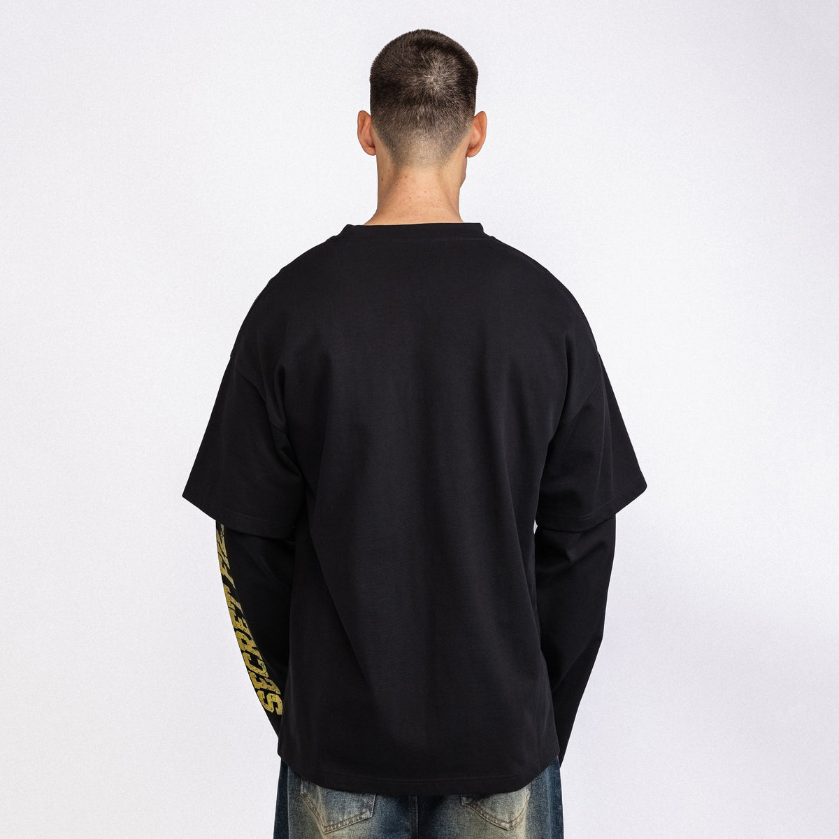 Archive Logo Double Layer Longsleeve Black