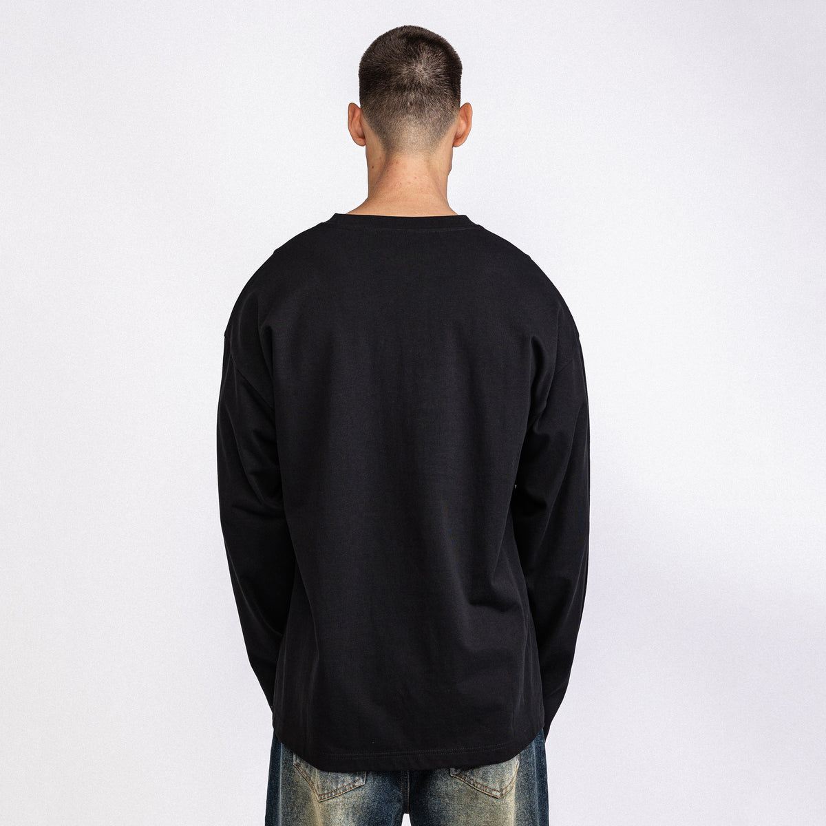 Love More Hearts Longsleeve Black