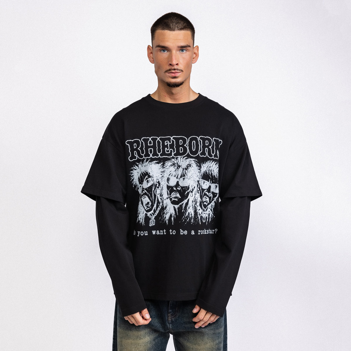 Rockstar Double Layer Longsleeve Black (PRE ORDER)