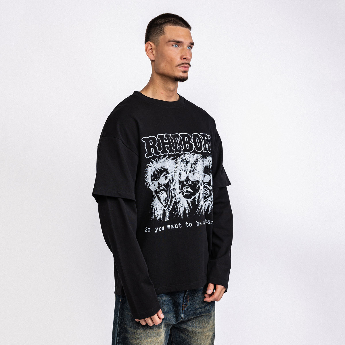 Rockstar Double Layer Longsleeve Black (PRE ORDER)