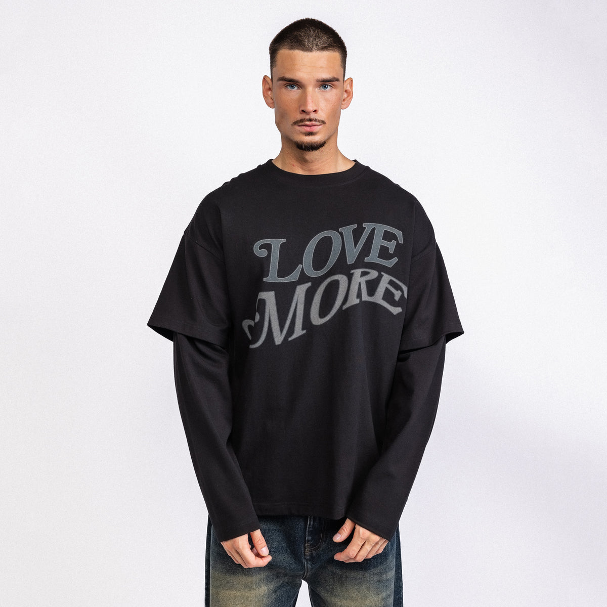 Love More Double Layer Longsleeve Black (PRE ORDER)