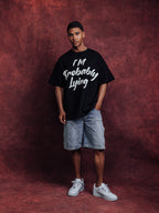 I'm Probably Lying Tee Black