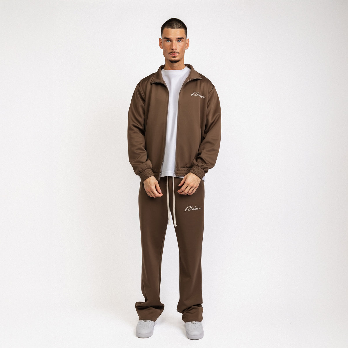 Handwritten Logo Tracksuit Dark Brown