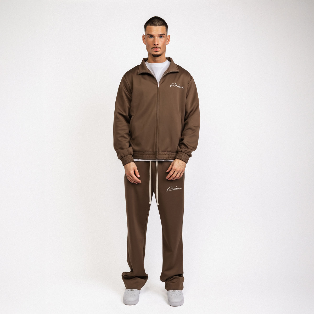 Handwritten Logo Tracksuit Dark Brown