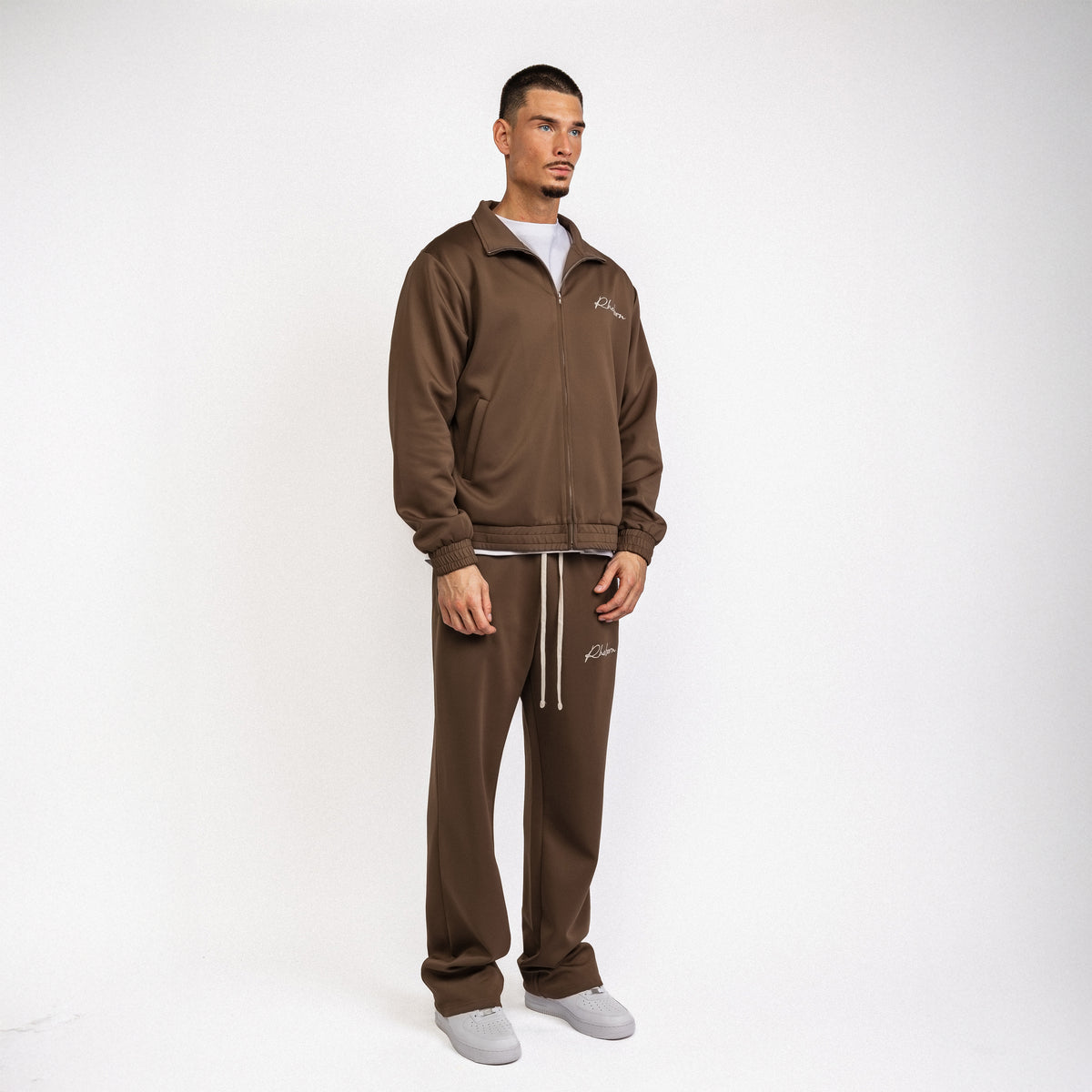 Handwritten Logo Tracksuit Dark Brown