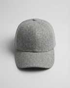 Handwritten logo wool baseball cap in grey