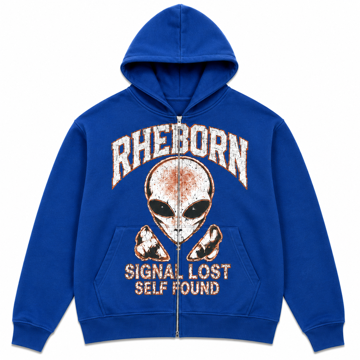 Signal Lost Zip-up Hoodie Blue (PRE ORDER)