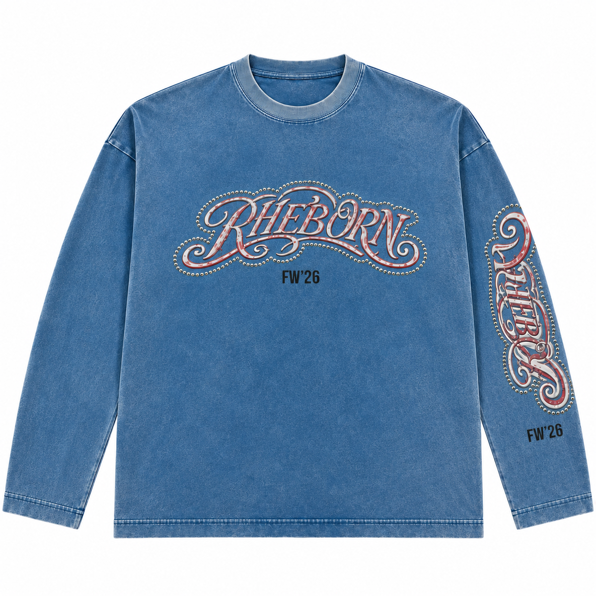 Key Logo Longsleeve Vintage Washed Blue (PRE ORDER)