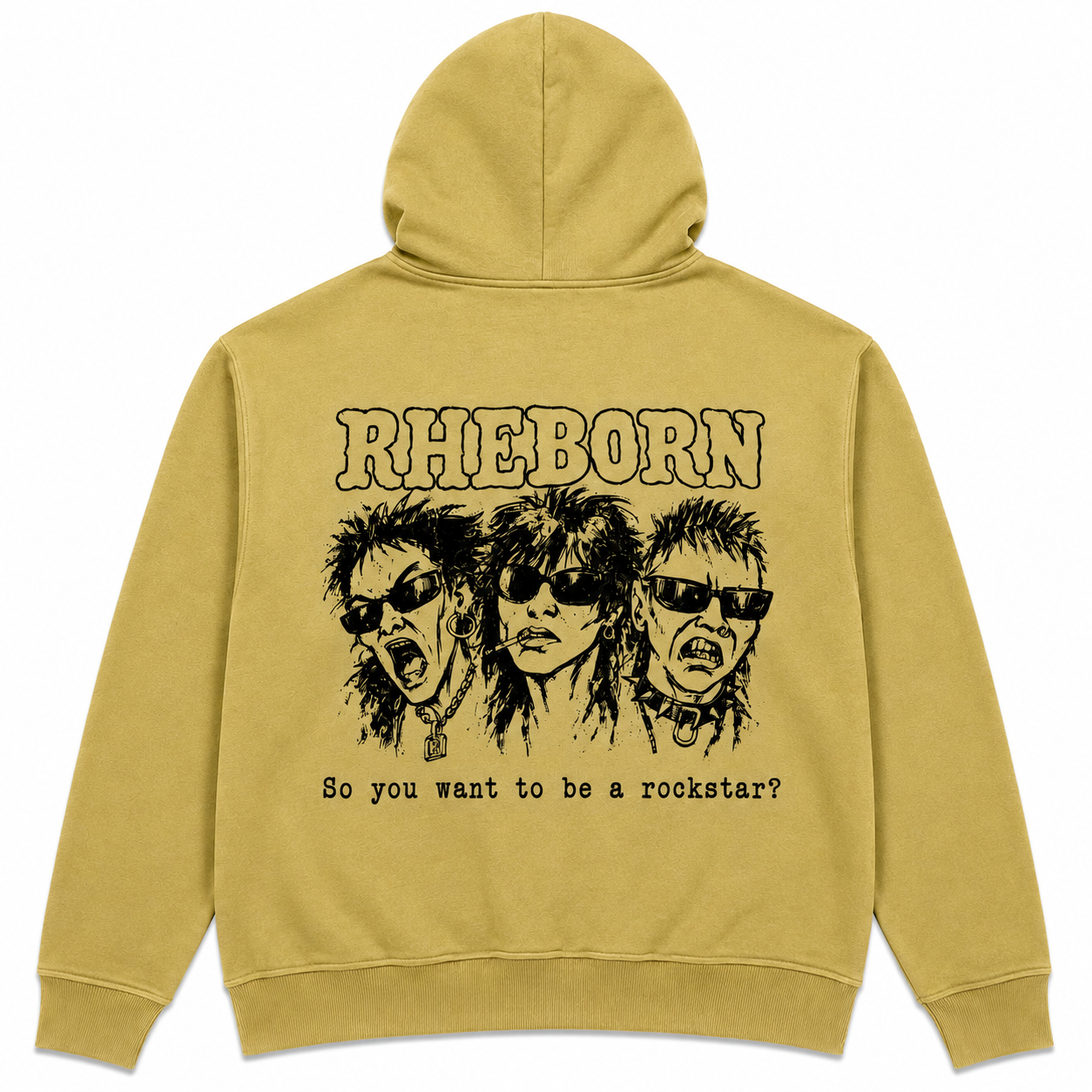 Rockstar Zip-Up Hoodie Mustard (PRE ORDER)