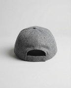 Handwritten logo wool baseball cap in grey