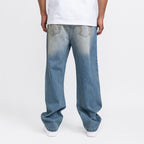 Dirty Washed Straight Leg Jeans