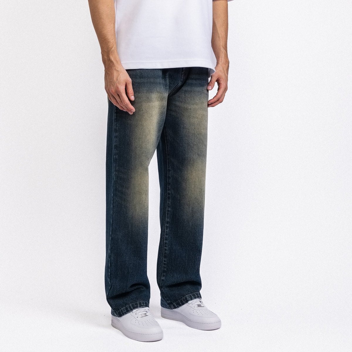 Faded Indigo Straight Leg Jeans (PRE ORDER)