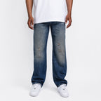Sand Washed Straight Leg Jeans