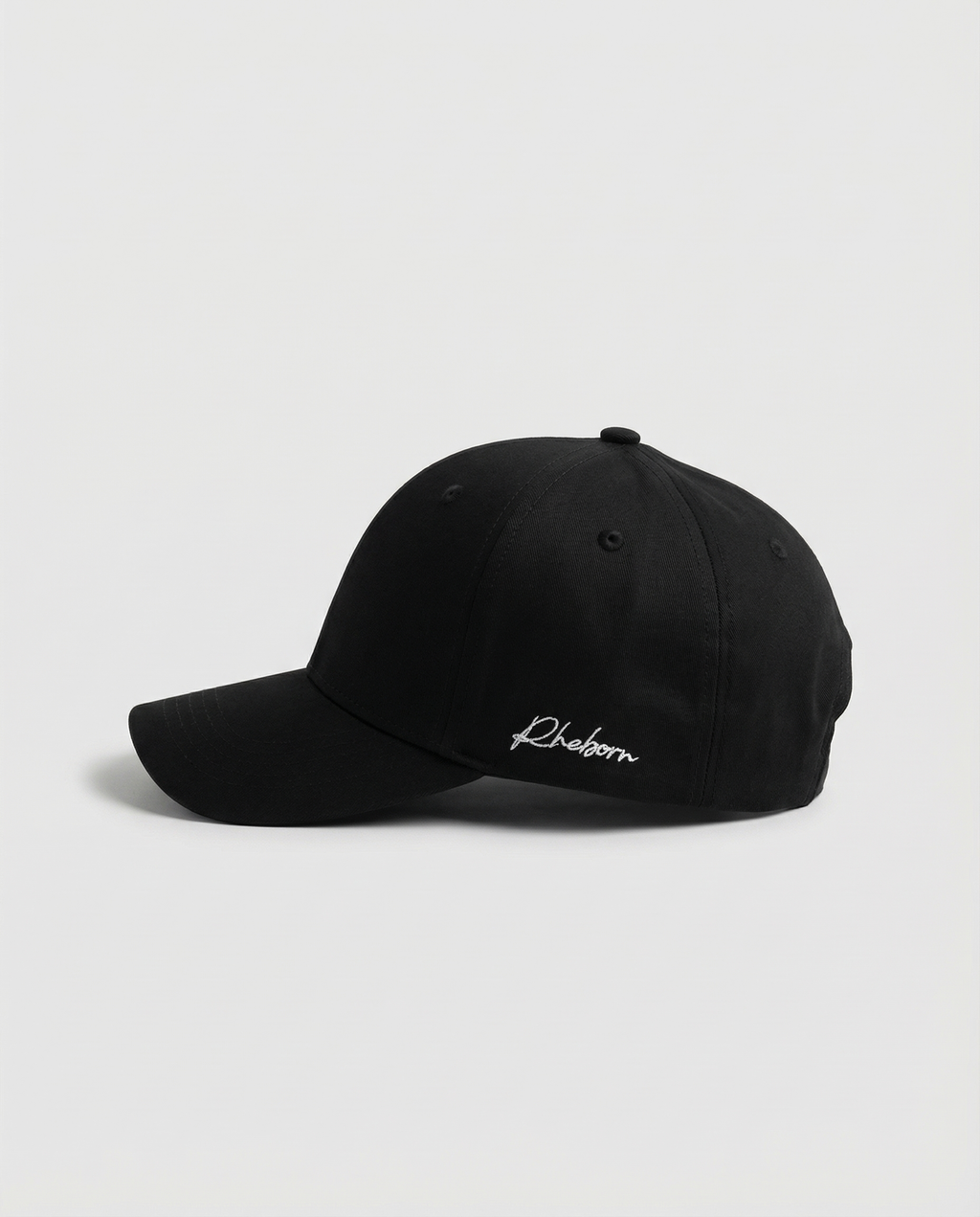 Handwritten Logo Nylon Baseball Cap in Black