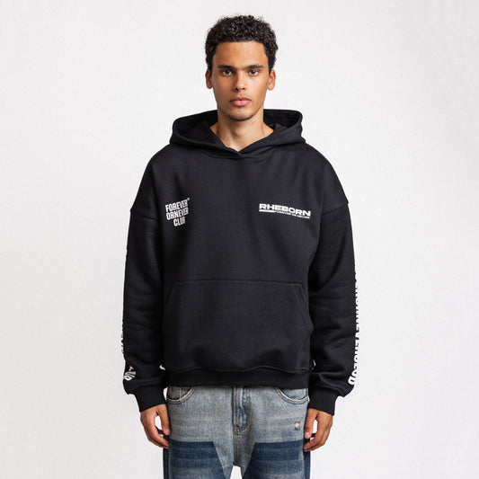 FOREVER OR NEVER CLUB HOODIE BLACK