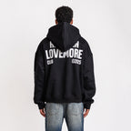 Love more club hoodie Black