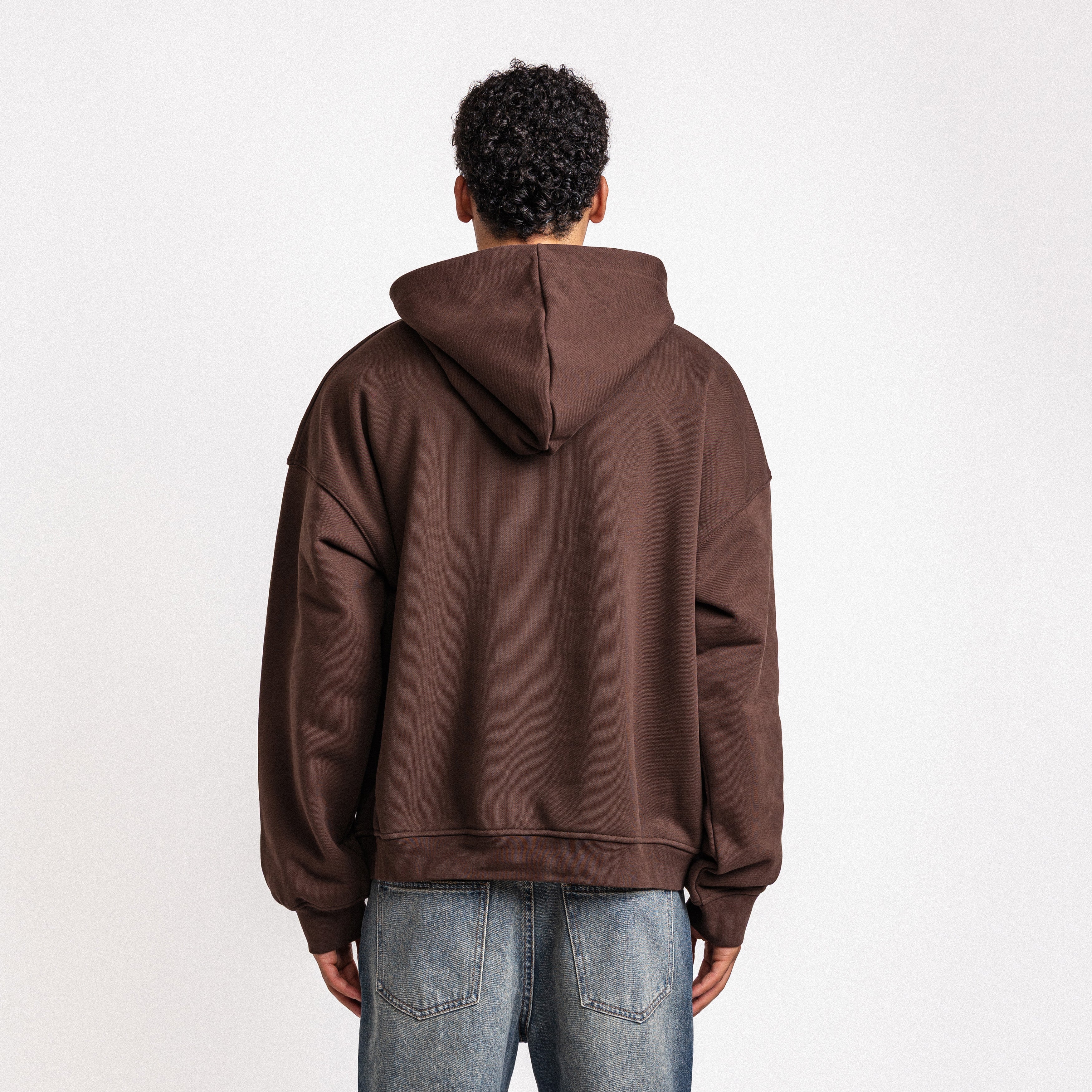 Love More Hoodie Dark Brown