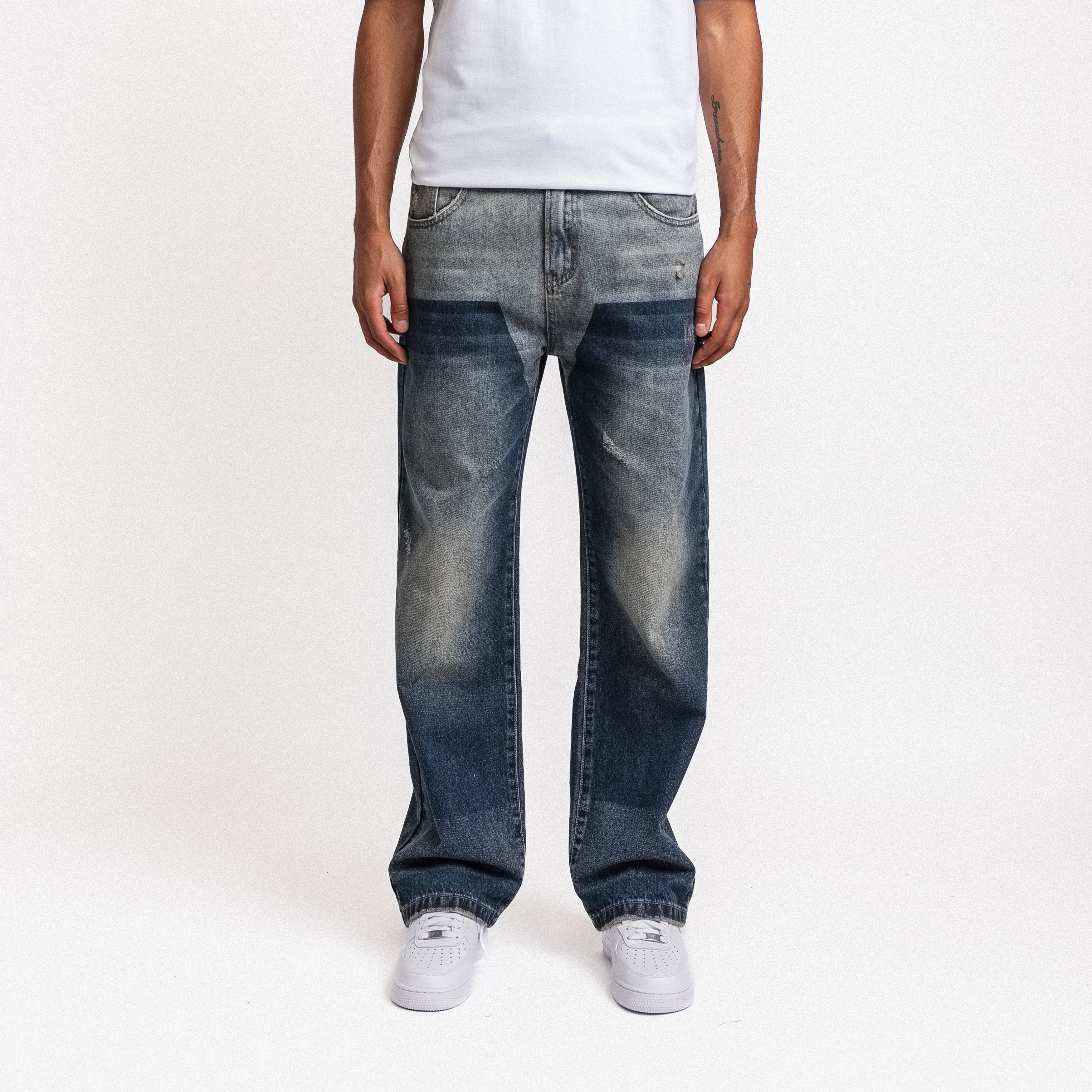 Carpenter Washed Straight Leg Jeans
