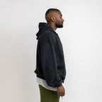 Love More zip-up hoodie vintage black